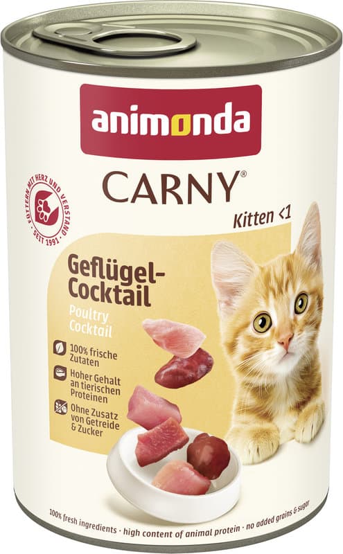 ANIMONDA Katzennassfutter Carny Kitten mit Geflügelcocktail