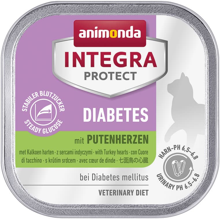 ANIMONDA Katzennassfutter Integra Protect Diabetes mit Putenherzen