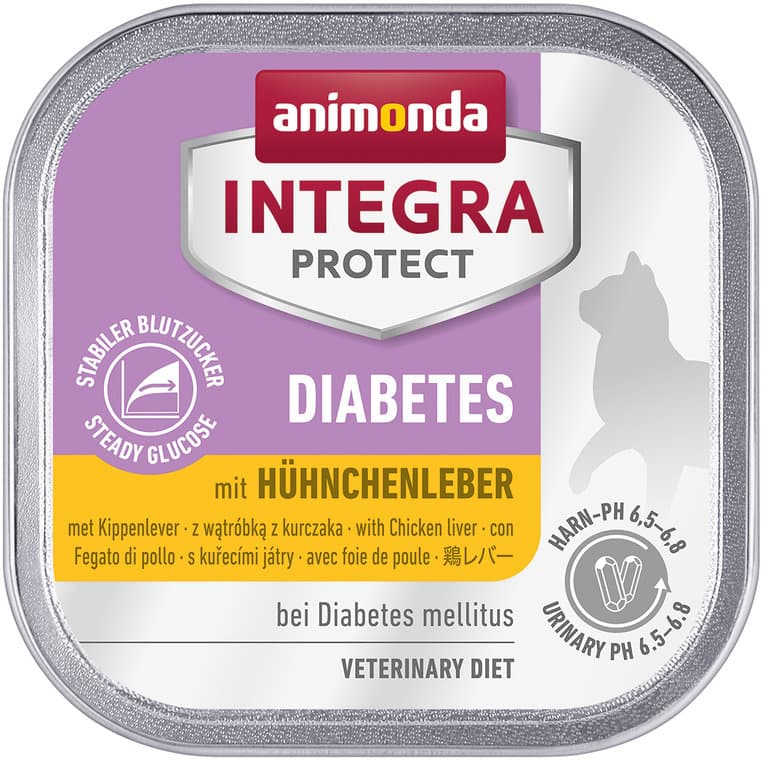 ANIMONDA Katzennassfutter Integra Protect Diabetes mit Hühnchenleber