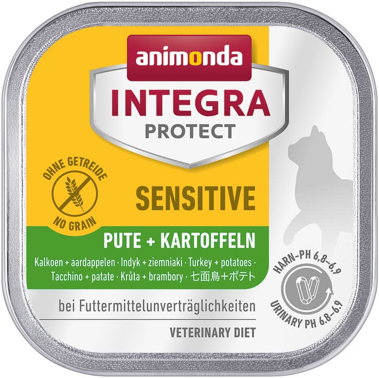 ANIMONDA Katzennassfutter Integra Protect Sensitiv mit Pute + Kartoffeln