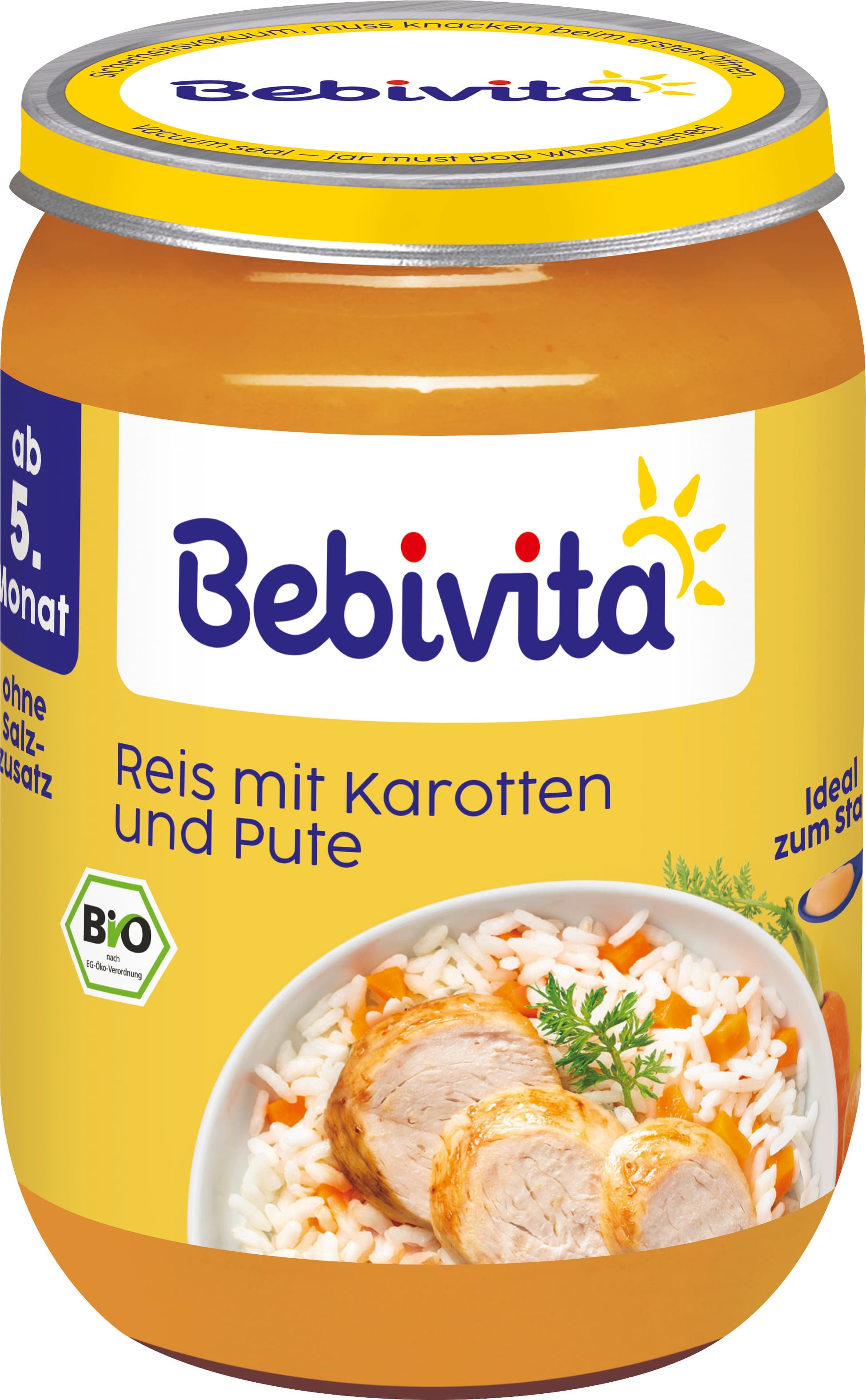 Bebivita bio Reis mit Karotten und Pute