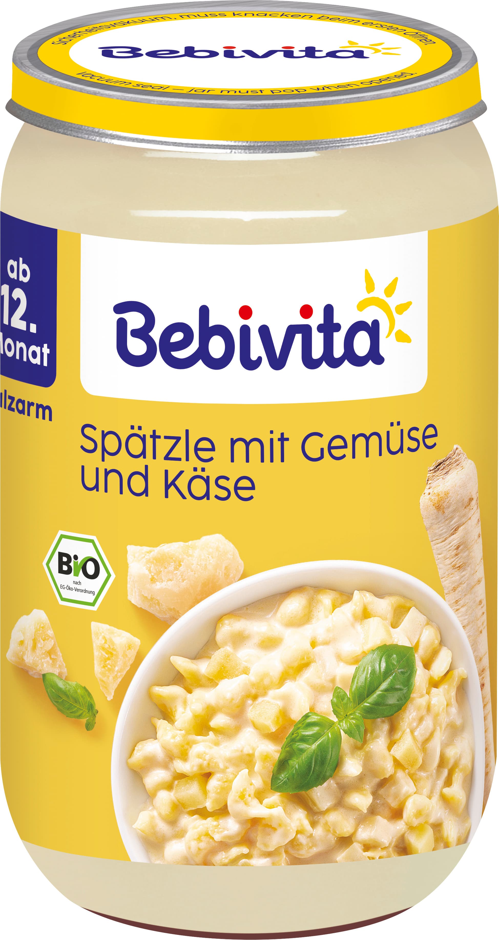 Bebivita Bio Menüs: Gemüse-Spätzle mit Käse