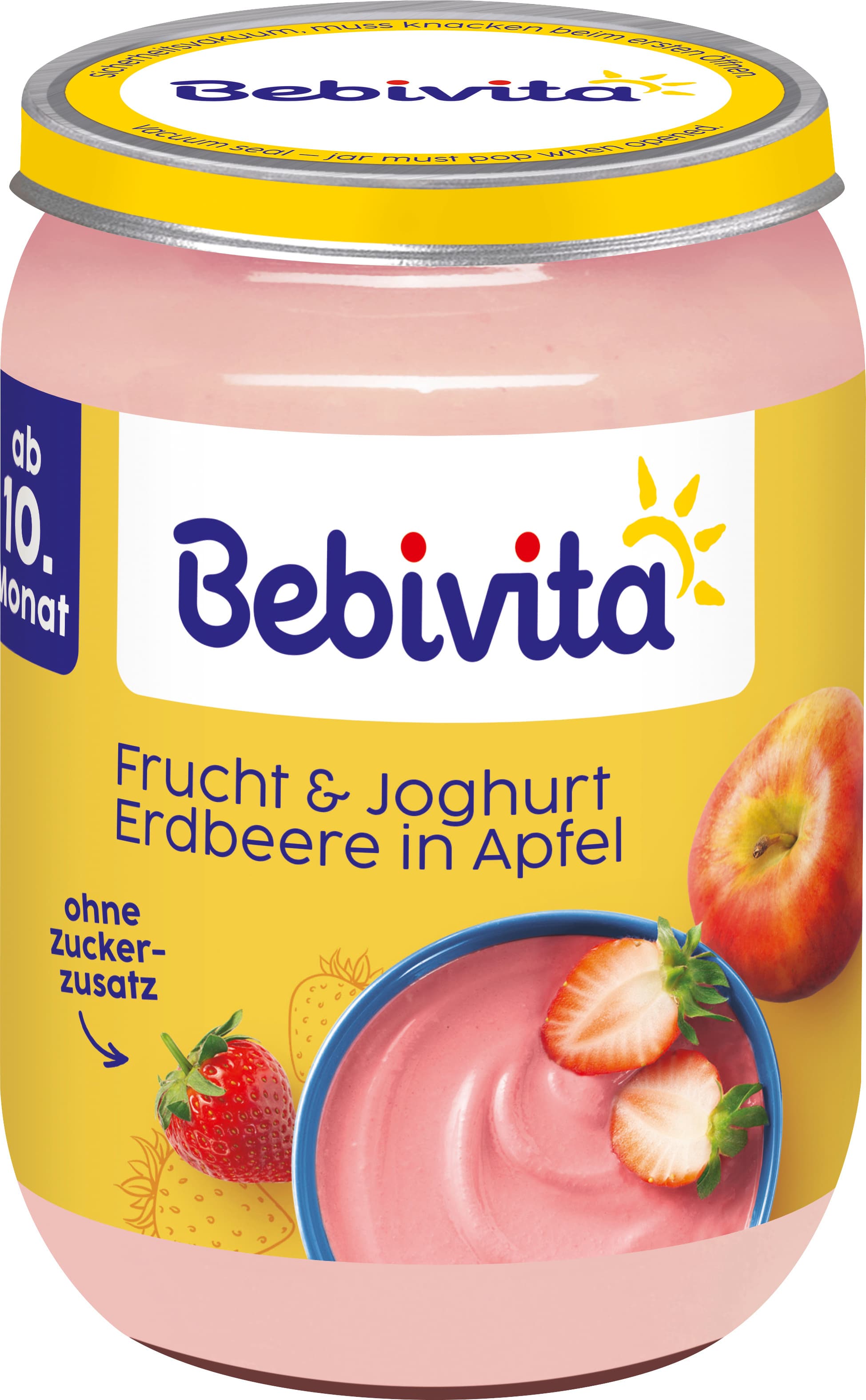 Bebivita Bio Frucht + Joghurt Erdbeere in Apfel