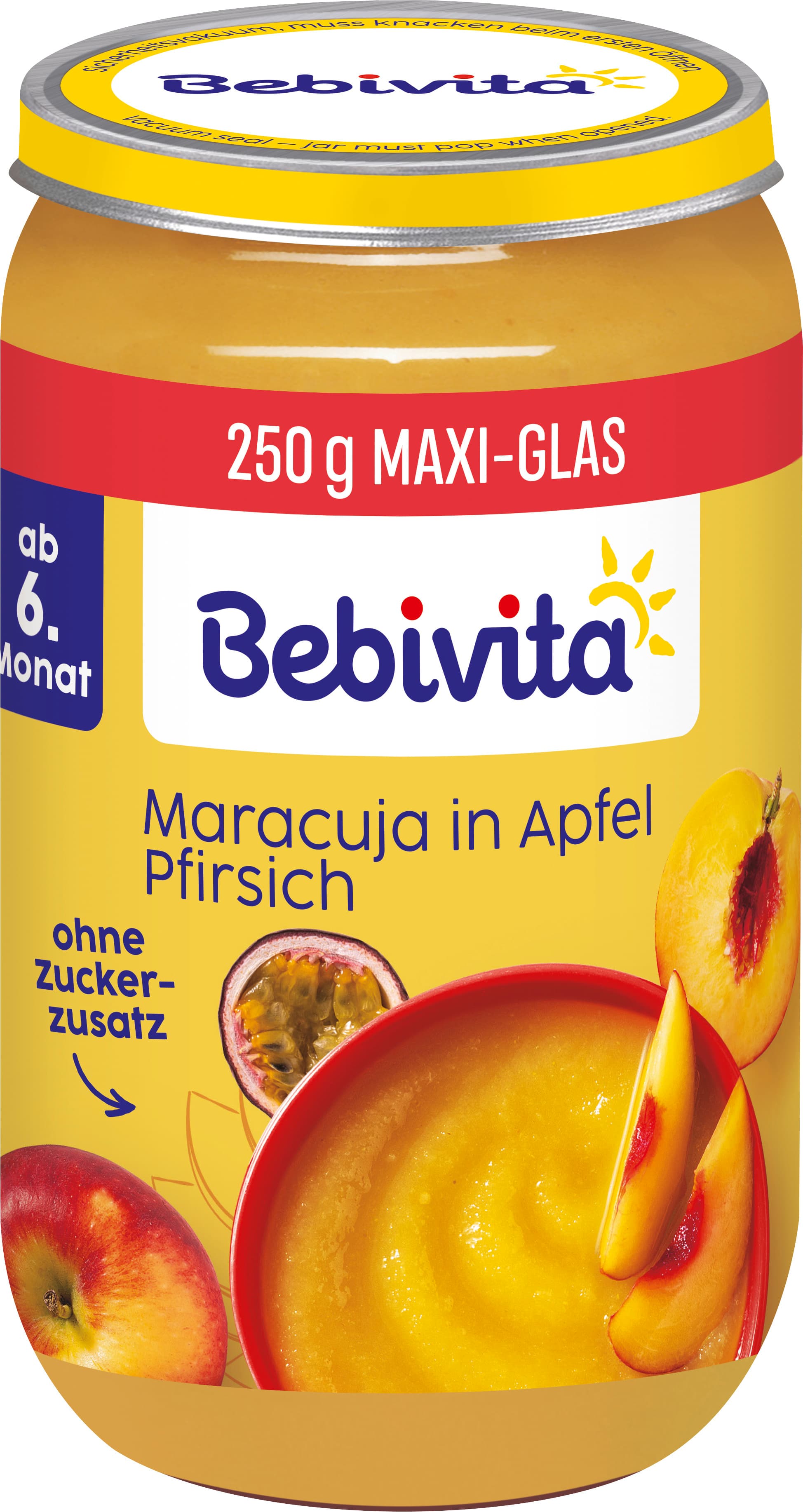 Bebivita Früchte 250g: Pfirsich mit Maracuja in Apfel