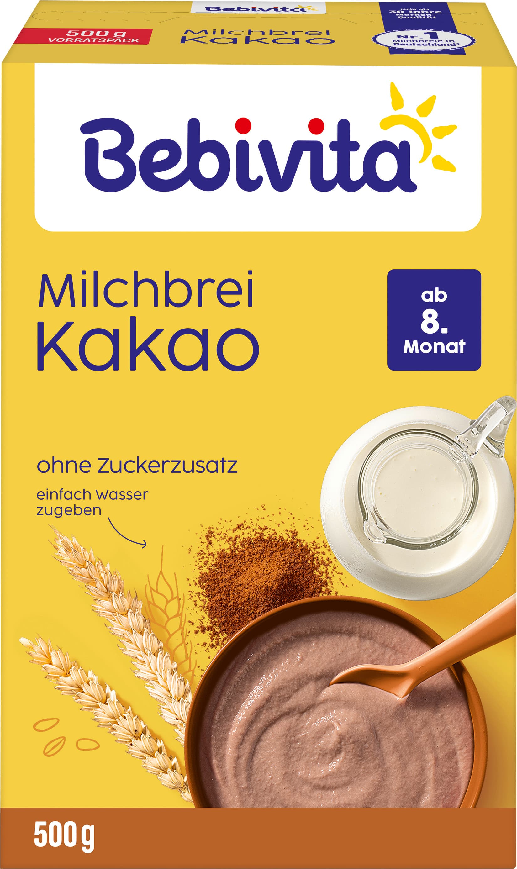 Bebivita mliečne kaše bez pridaného cukru, mliečna kaša kakao