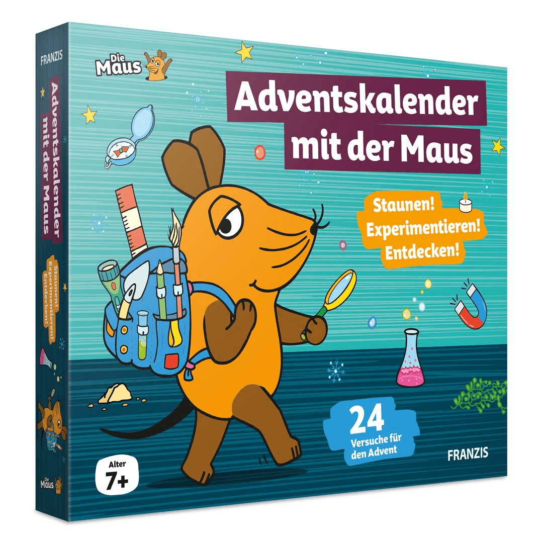 Franzis Die Maus Adventskalender 2026 mit 24 Experimenten und Bastelideen