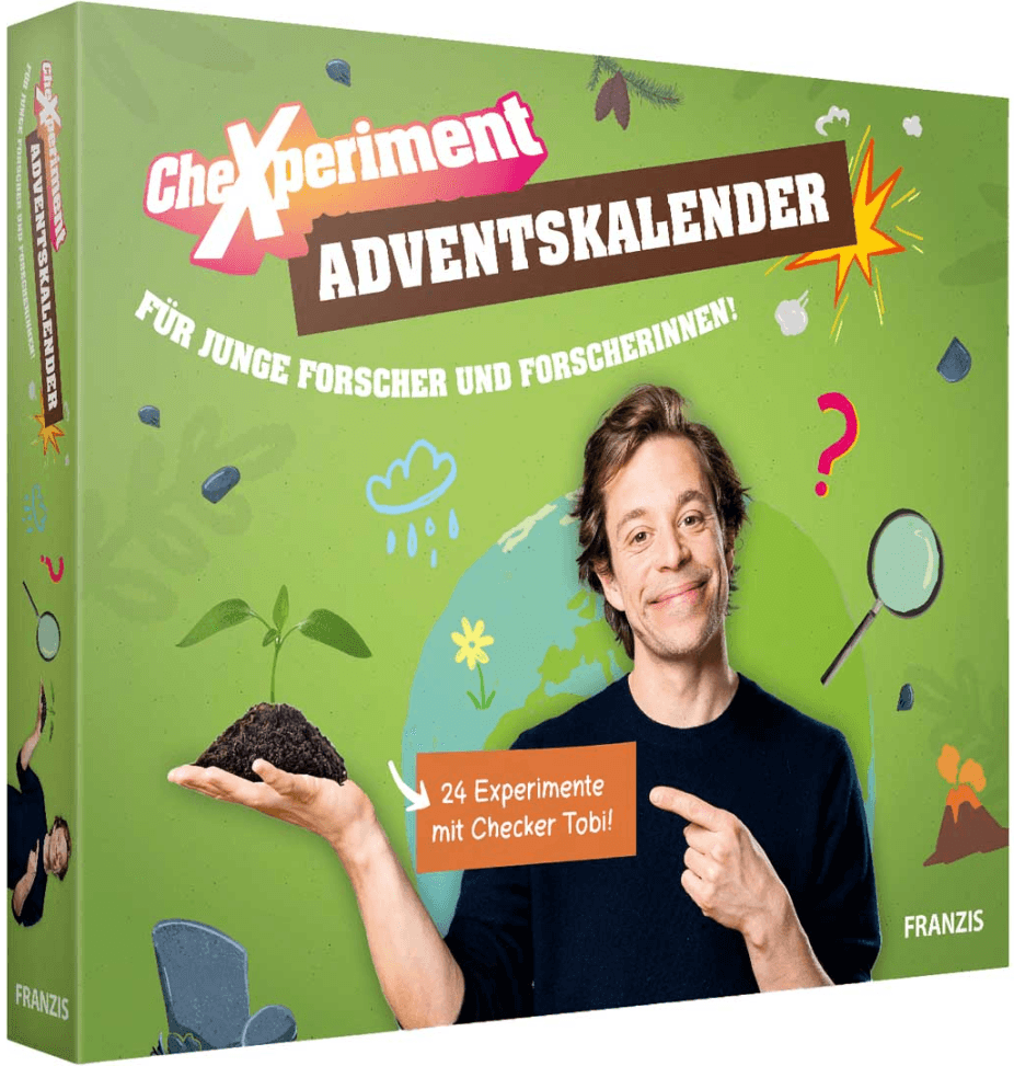 FRANZIS CheXperiment Adventskalender mit Checker Tobi – Experimente ab 8 Jahren