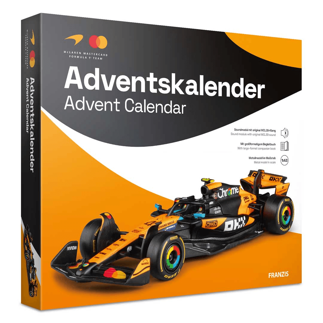 Franzis McLaren Formula 1 Team Adventskalender 2026 mit MCL39 Modell 1:43 und Sound