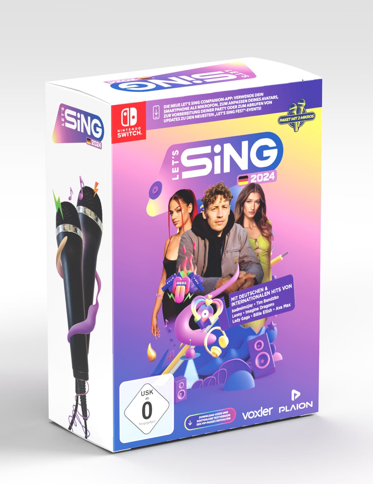 Let's Sing 2024 - German Version + 2 Mikrofone - Nintendo Switch