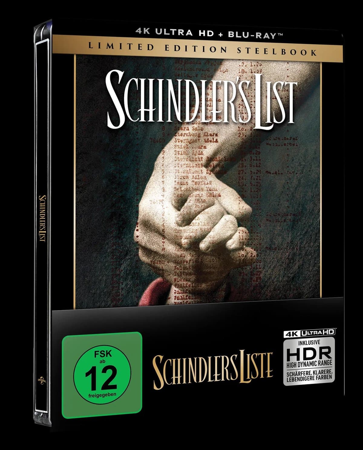 Schindlers Liste - Steelbook (4K-UHD+2 Blu-rays)