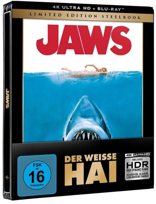 Der weiße Hai - Steelbook (4K-UHD+2 Blu-rays)