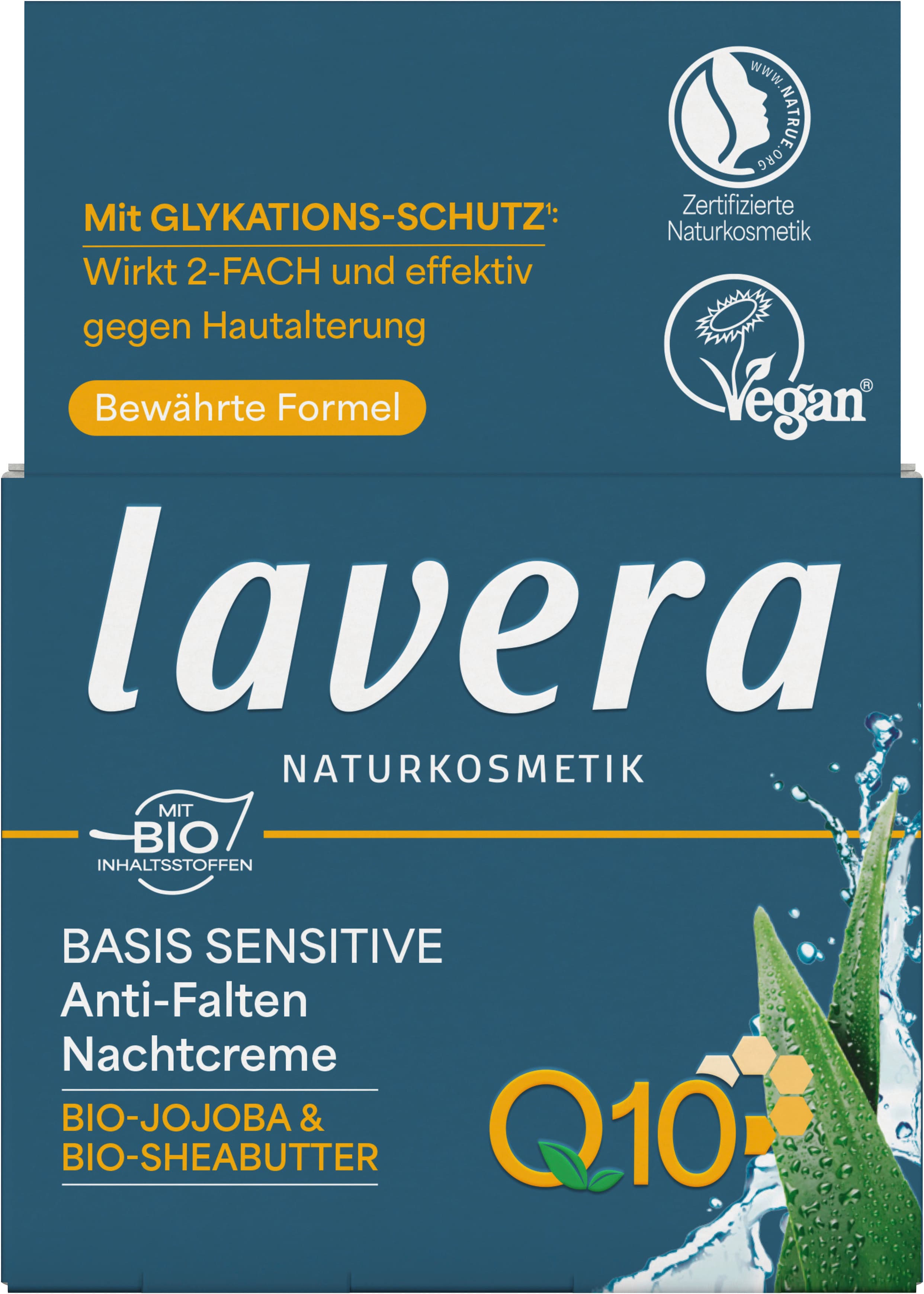 lavera BASIS SENSITIVE Anti-Falten Nachtcreme Q10