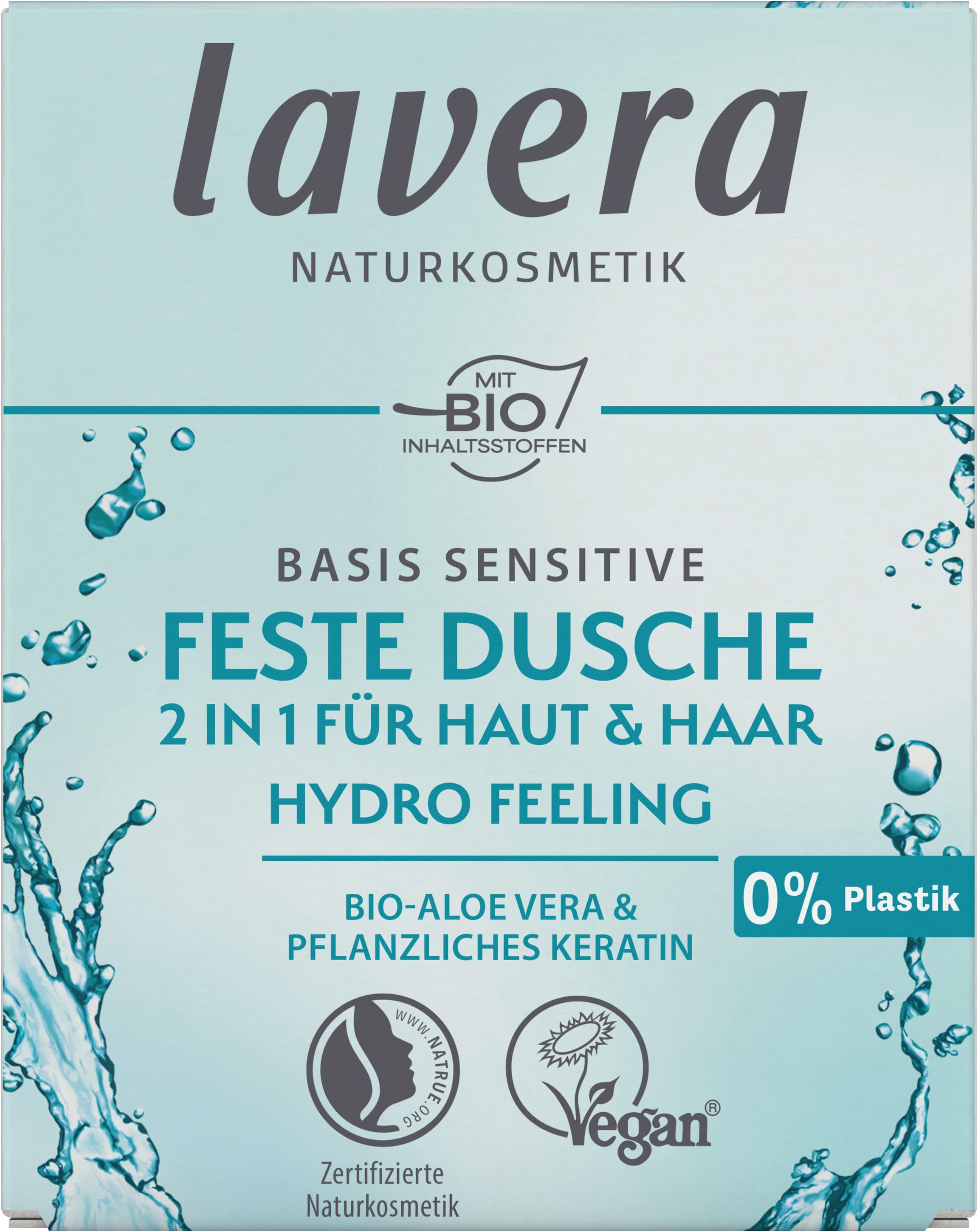 lavera BASIS SENSITIVE Feste Dusche 2 in 1 Hydro Feeling