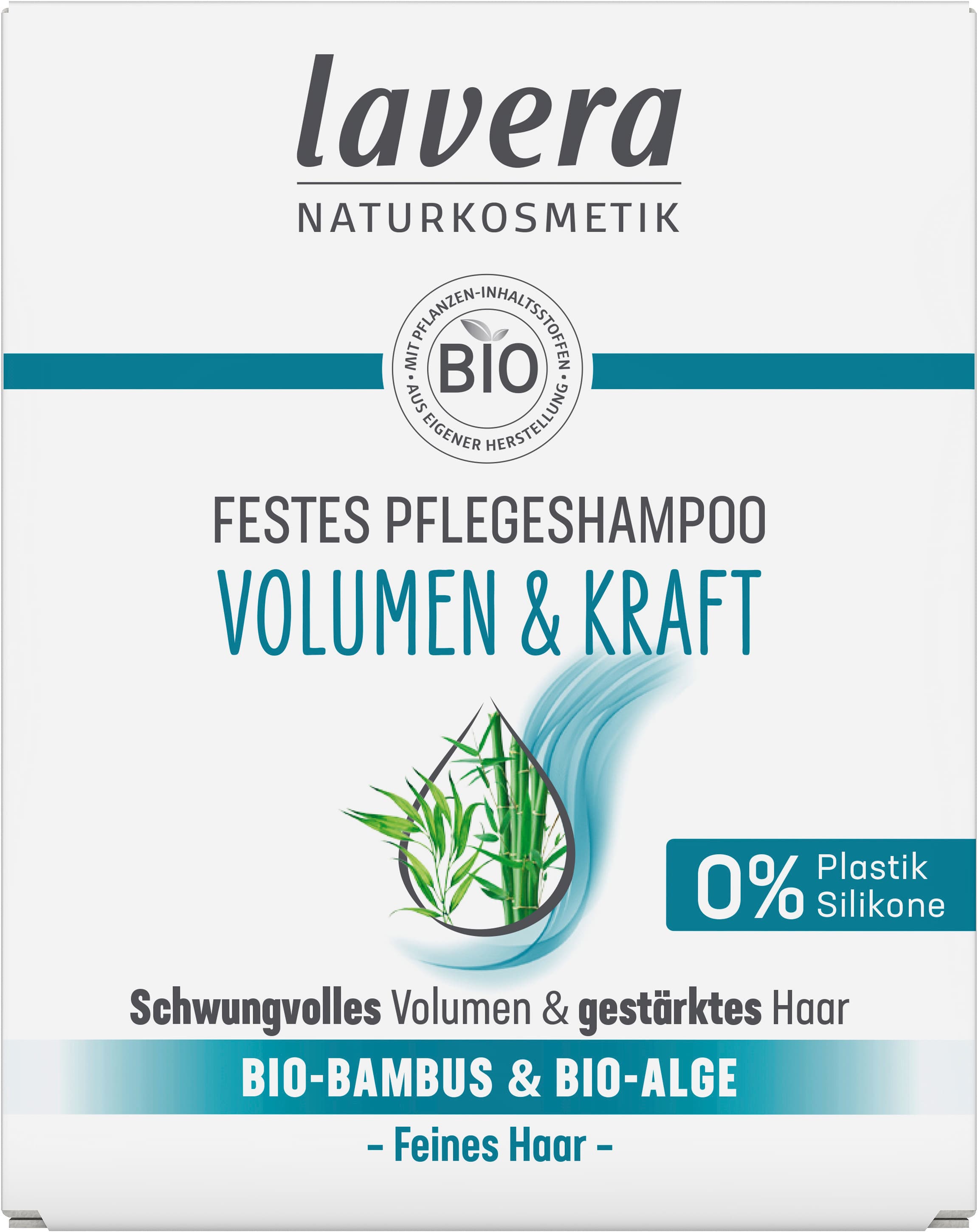 lavera Volumen & Kraft festes Pflegeshampoo
