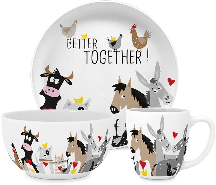 ppd Kindergeschirr Animal Friends 3-tlg.