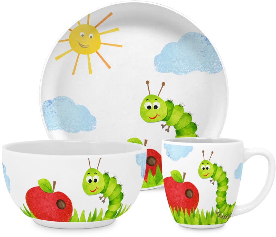 ppd Kindergeschirr Raupe 3-tlg.