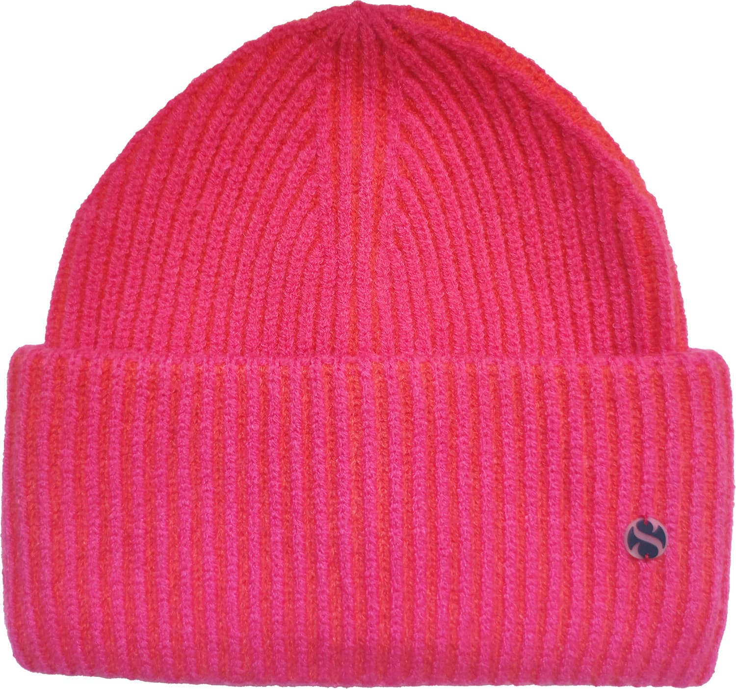 Rippenstrickmütze Two Tone