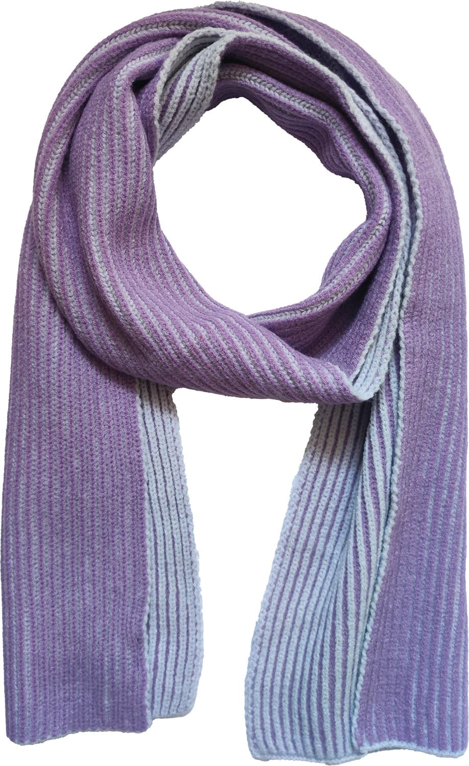 Rippenstrickschal Two Tone