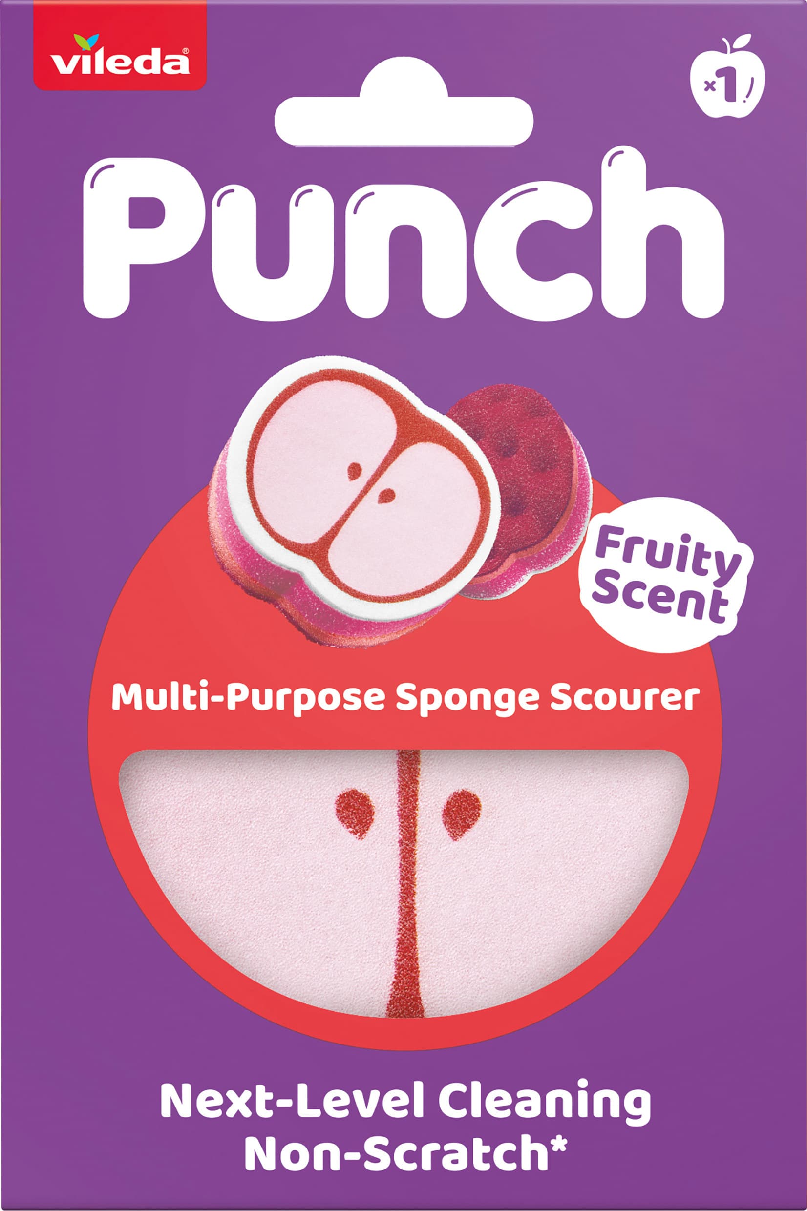 Vileda PUNCH Allzweck Scheuerschwamm Apfel