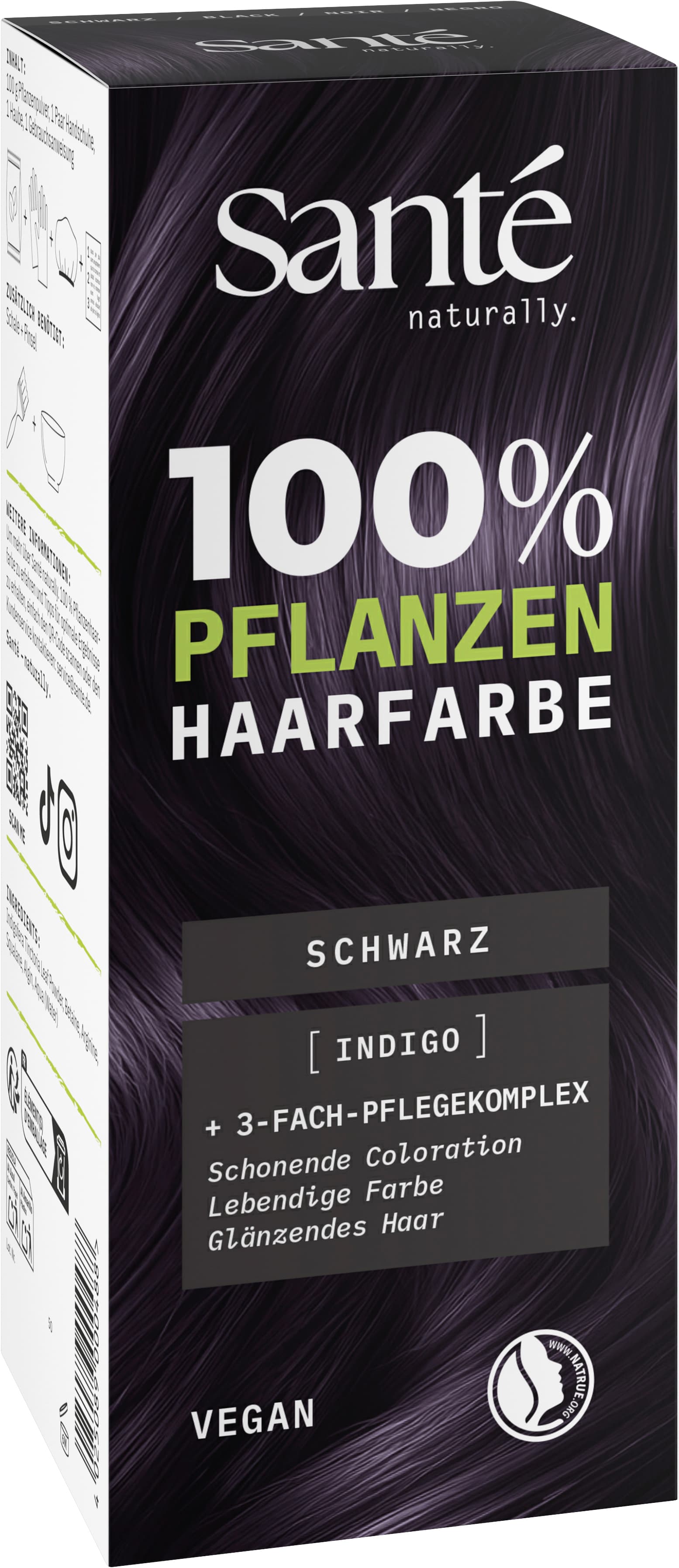 SANTE 100% Pflanzenhaarfarbe mit 3-Fach Pflegekomplex SCHWARZ 05