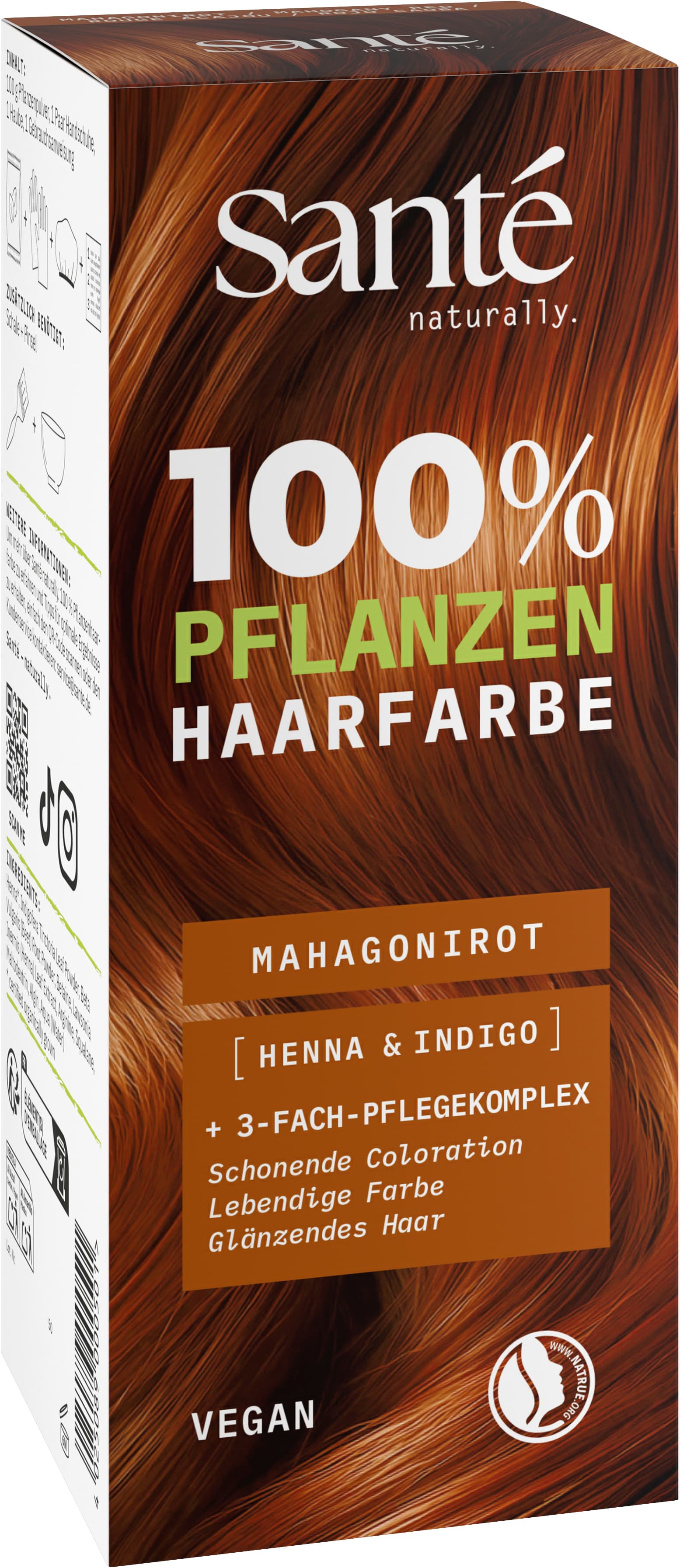 SANTE 100% Pflanzen Haarfarbe Mahagonirot