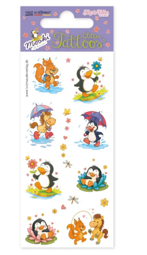 Lutz Mauder TapirElla Glitter-Tattoo Mooki and Friends