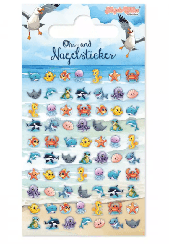 Lutz Mauder TapirElla Ohr- und Nagel Sticker, Meerestiere 2