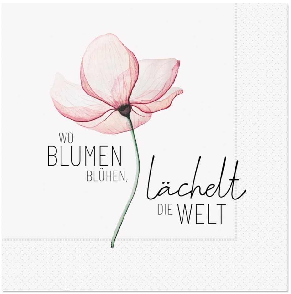 Geschenk für Dich Serviette Blüte 33x33cm