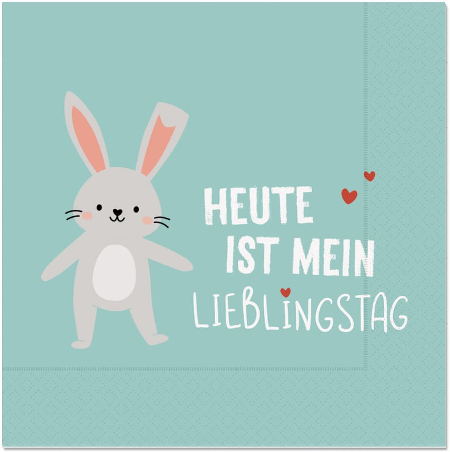 Geschenk für Dich Servietten Heute ist mein Lieblingstag 33x33cm