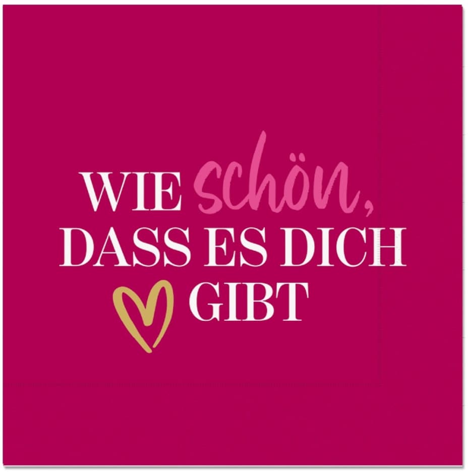 Geschenk für Dich Serviette Herz 33x33cm
