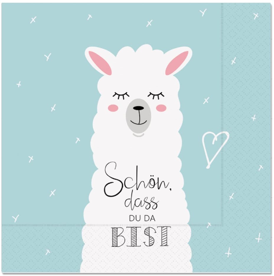 Geschenk für Dich Serviette Lama 33x33cm