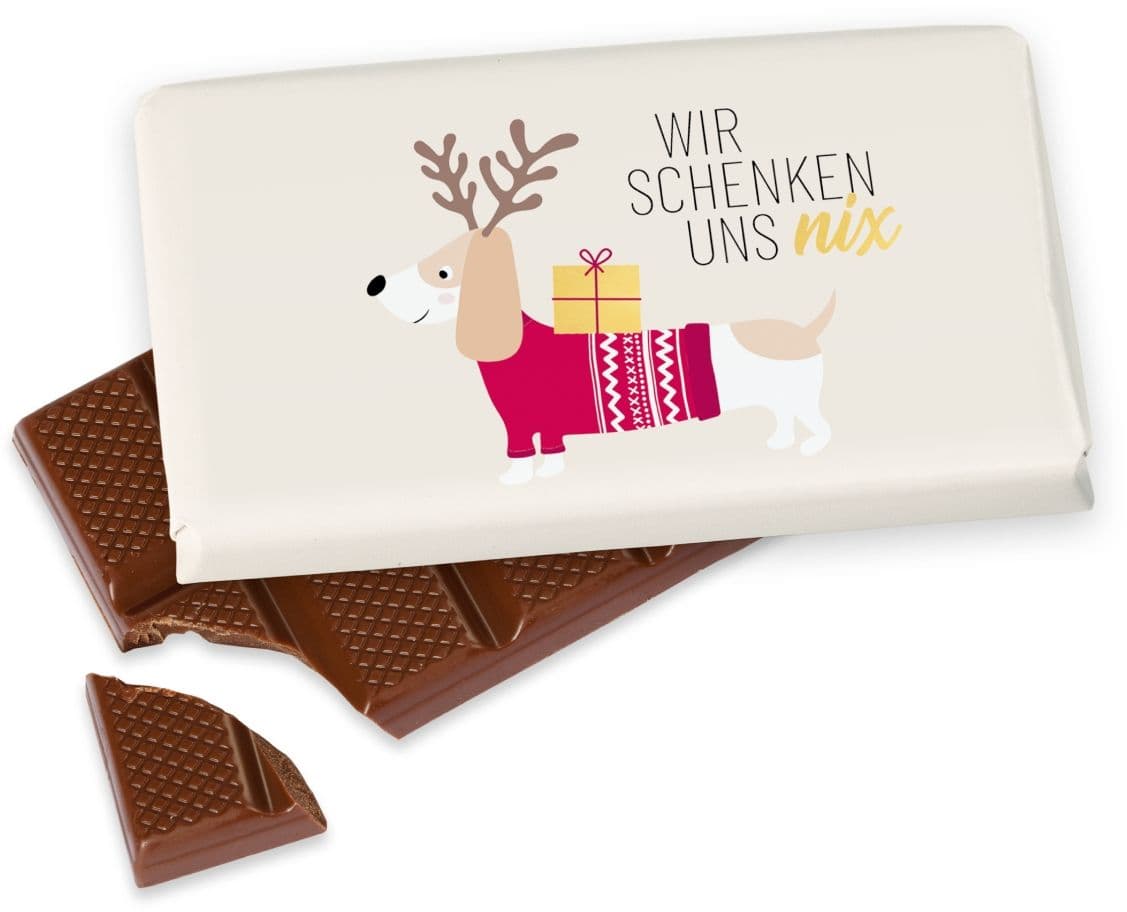 Geschenk für Dich Schokolade Wir schenken uns nix
