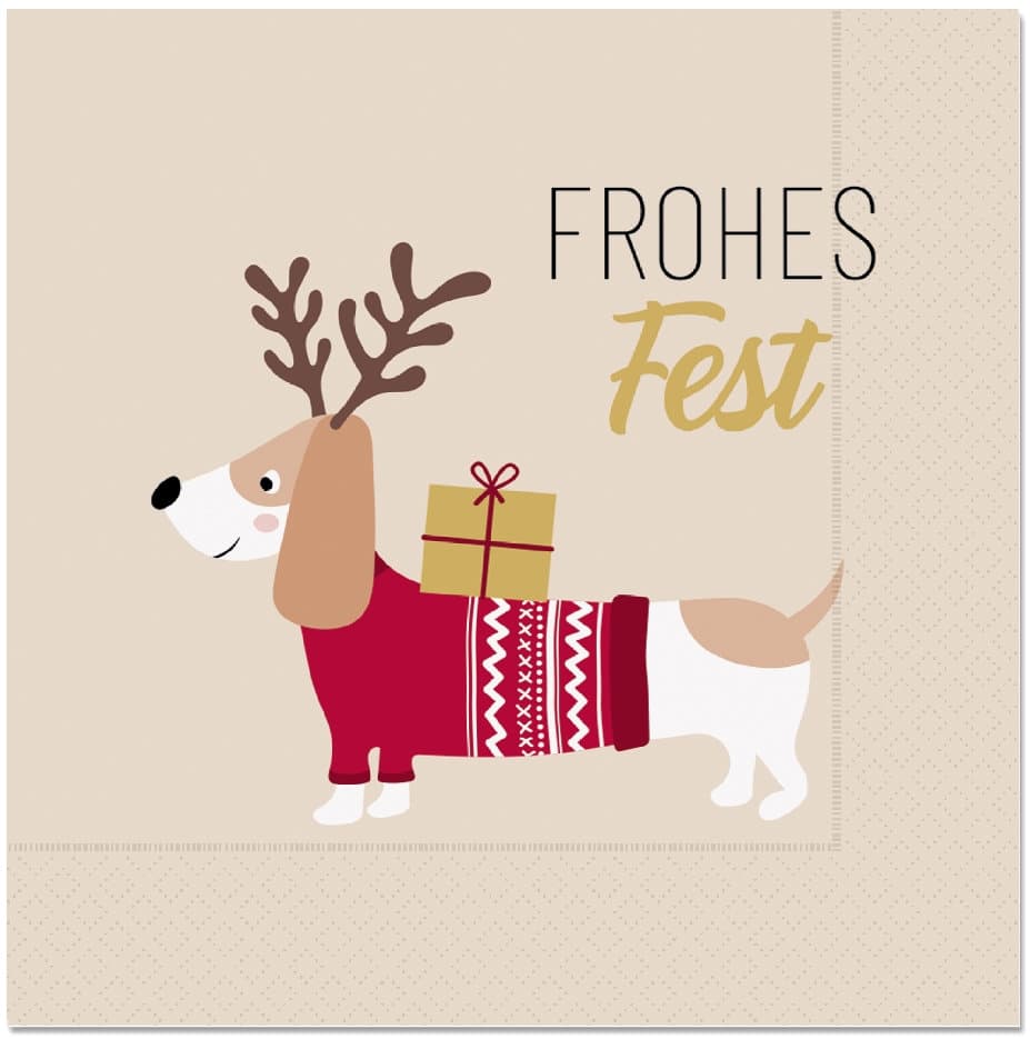 Geschenk für Dich Servietten Frohes Fest 33x33cm
