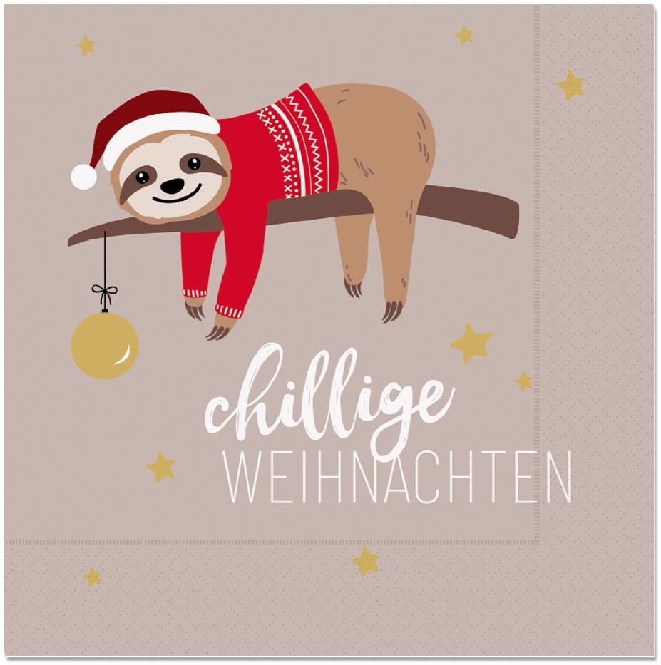 Geschenk für Dich Servietten Chillige Weihnachten 33x33cm
