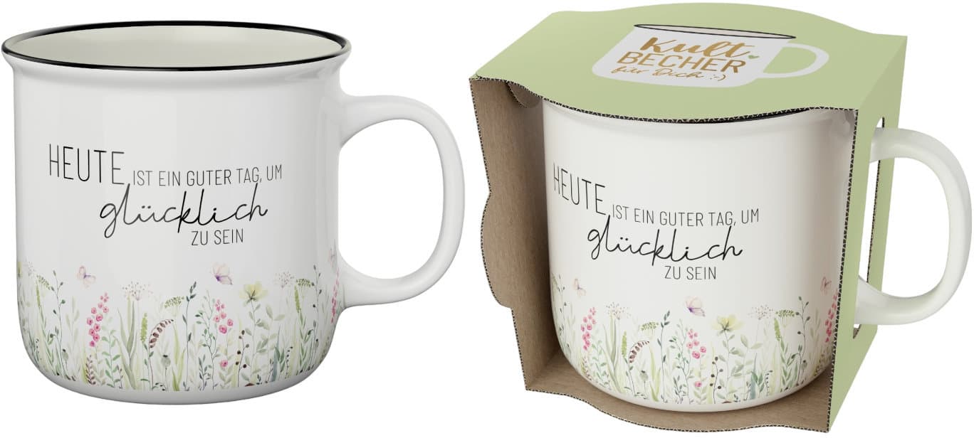 Geschenk für Dich Kultbecher Heute ist ein guter Tag, um glücklich zu sein 250ml