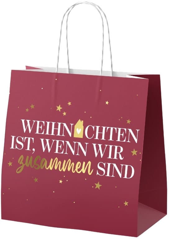 Geschenk für Dich Mini Geschenktüte Weihnachten ist, wenn wir zusammen sind