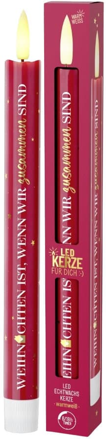 Geschenk für Dich LED-Kerze Weihnachten ist, wenn wir zusammen sind