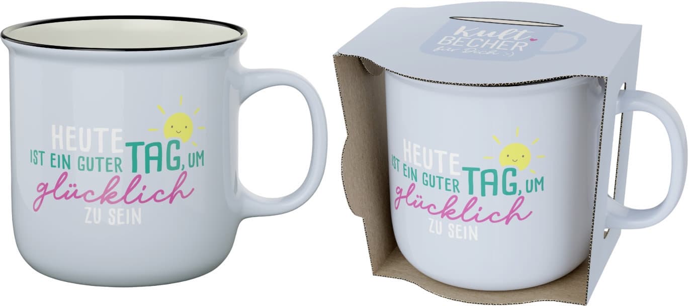 Geschenk für Dich Kultbecher Heute ist ein guter Tag, um glücklich zu sein 250ml