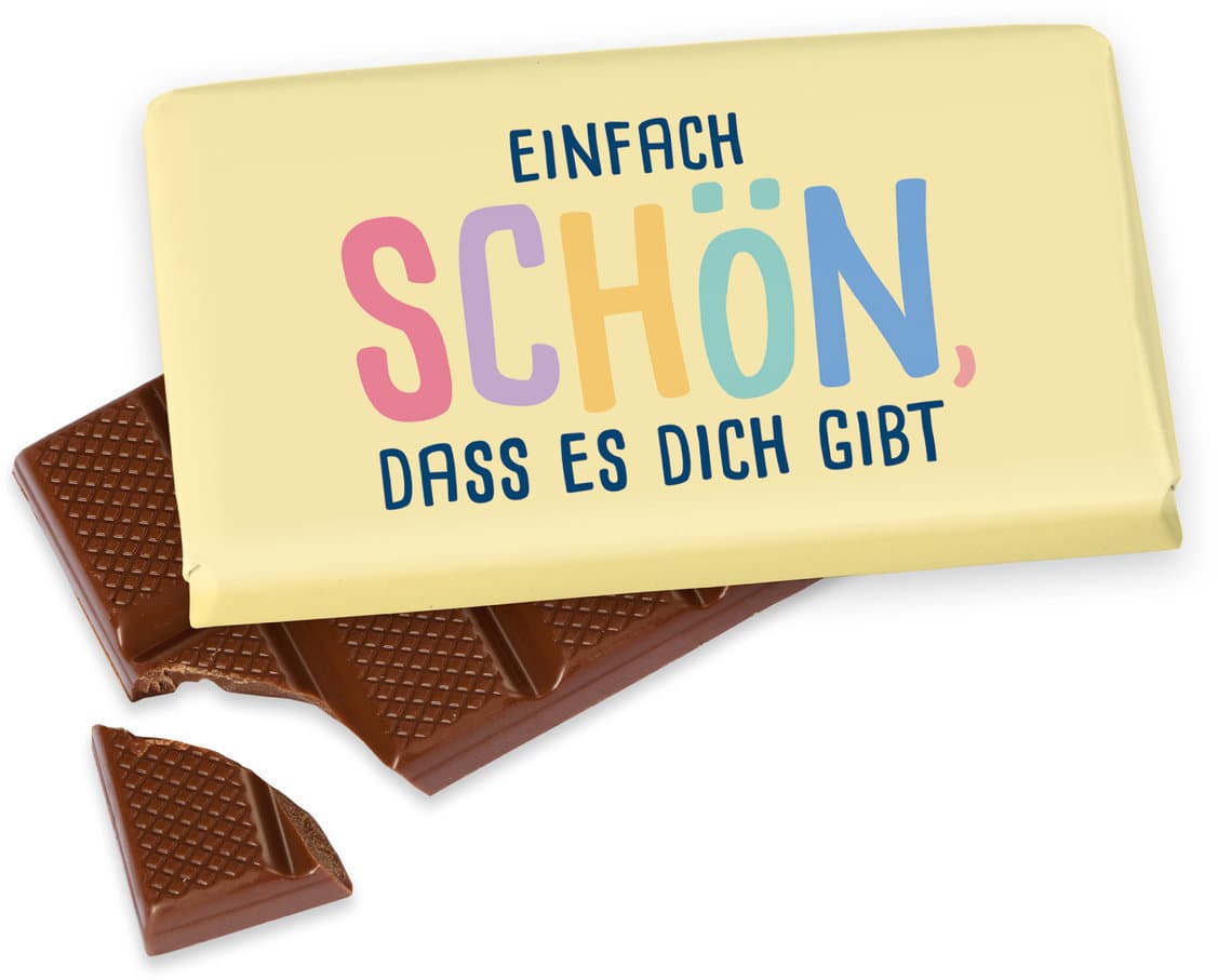 Geschenk für Dich Schokolade Einfach schön, dass es Dich gibt