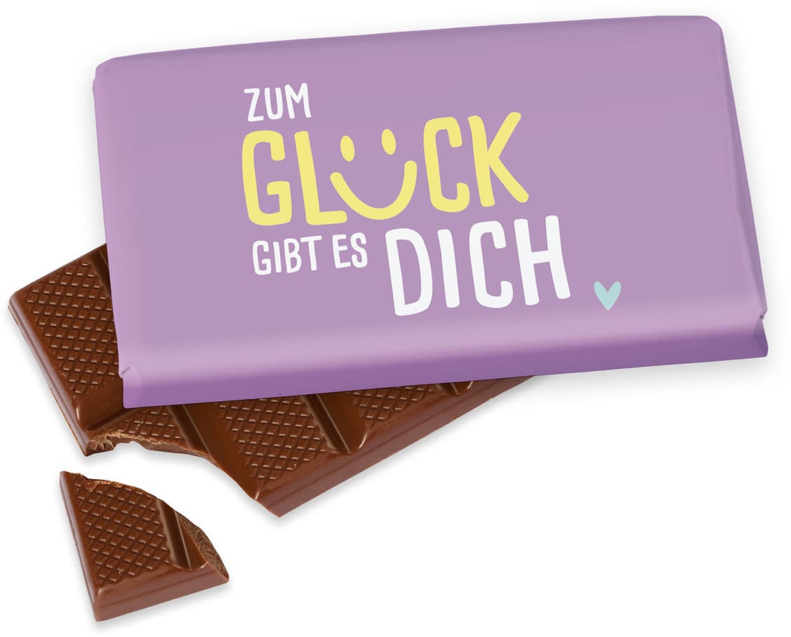 Geschenk für Dich Schokolade Zum Glück gibt es Dich