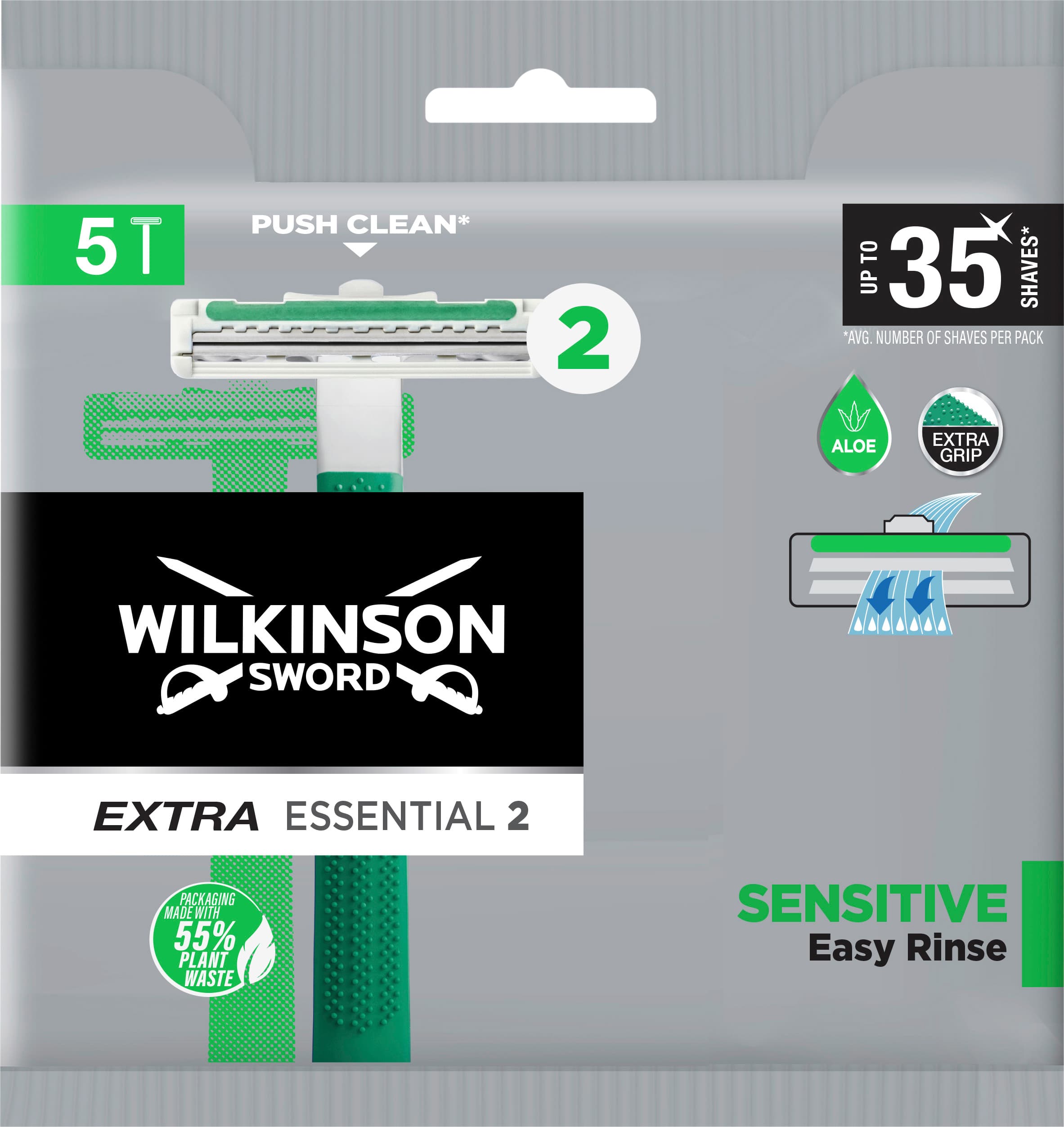 WILKINSON SWORD Extra 2 Essential Sensitive britvice za jednokratnu upotrebu