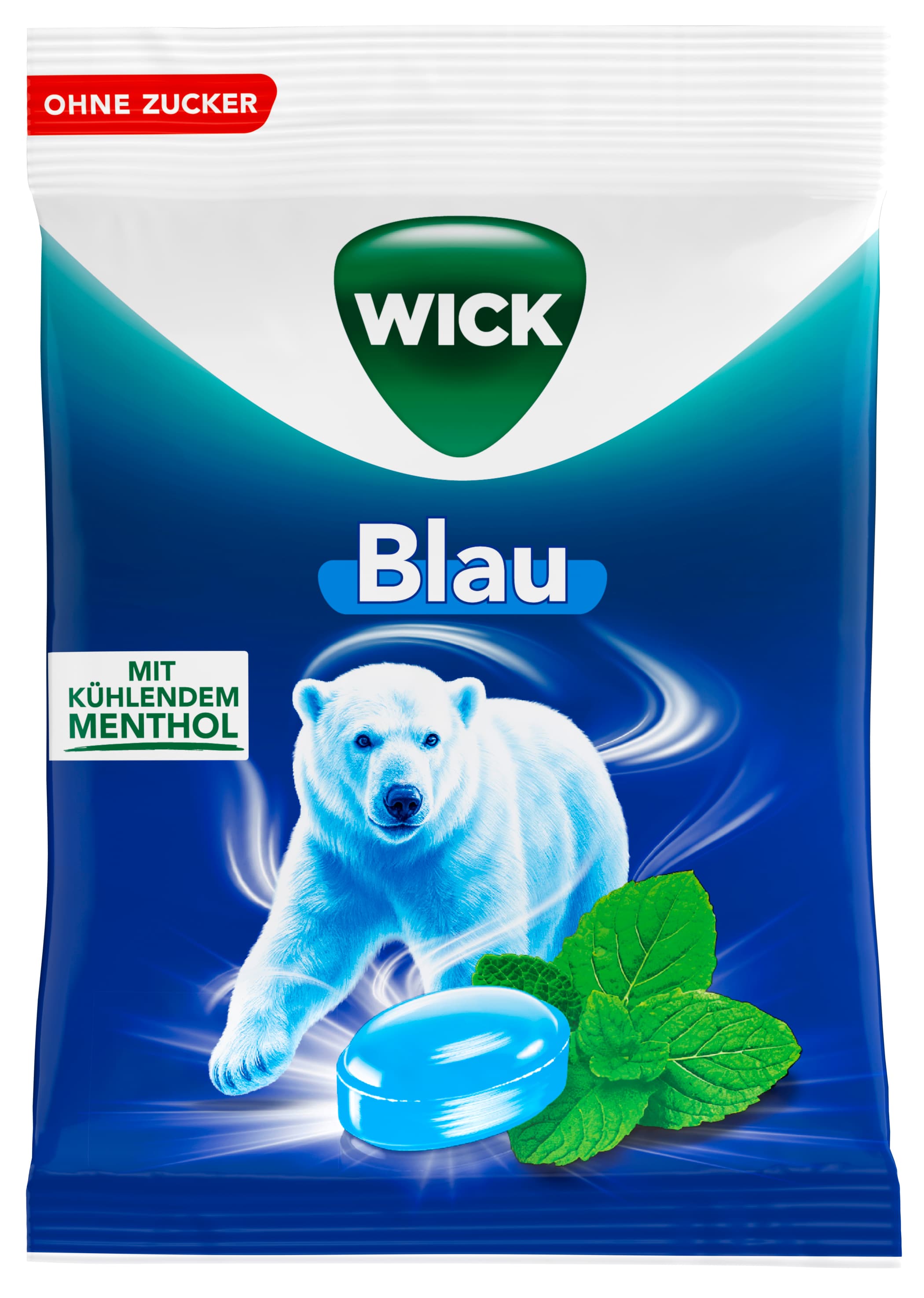 WICK Blau Bonbon ohne Zucker