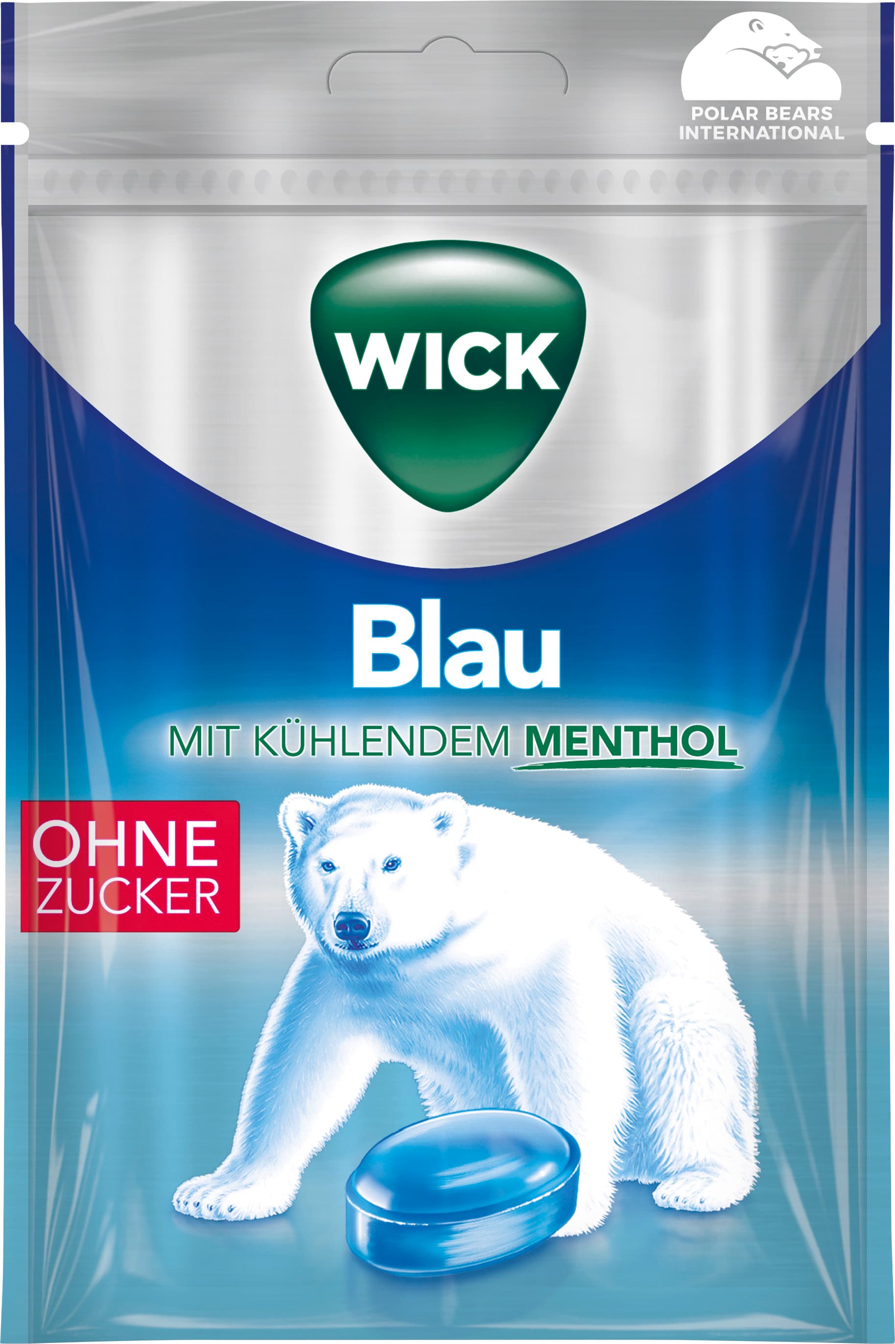 WICK Blau Bonbon ohne Zucker