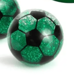 TRENDHAUS Light & Jump Fussball Ø 6,3 cm mit Blinklicht und Glitzerkonfetti