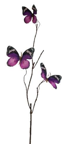 Kunstblume Zweig mit Schmetterlingen