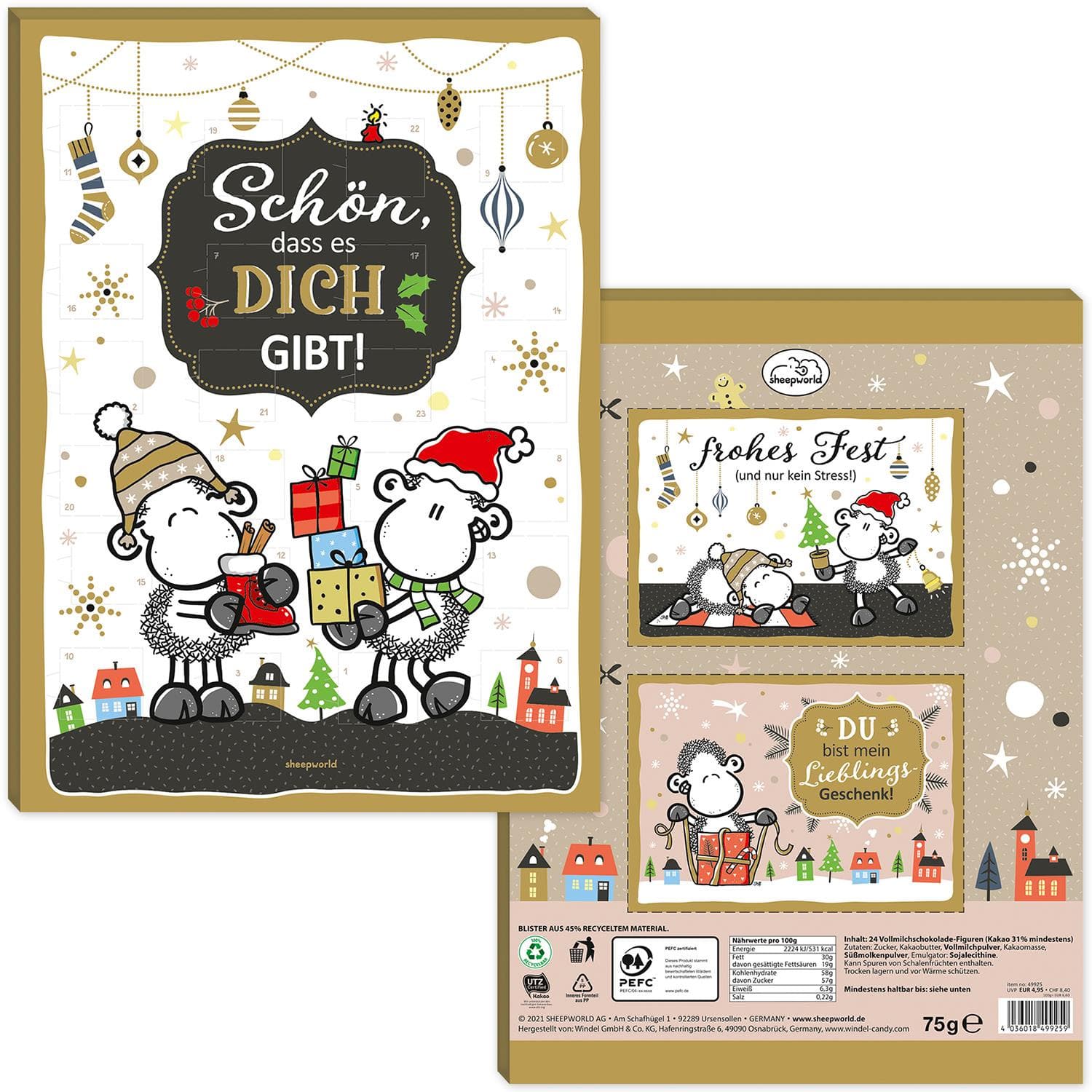 sheepworld Adventskalender »Schön, dass es Dich gibt!«
