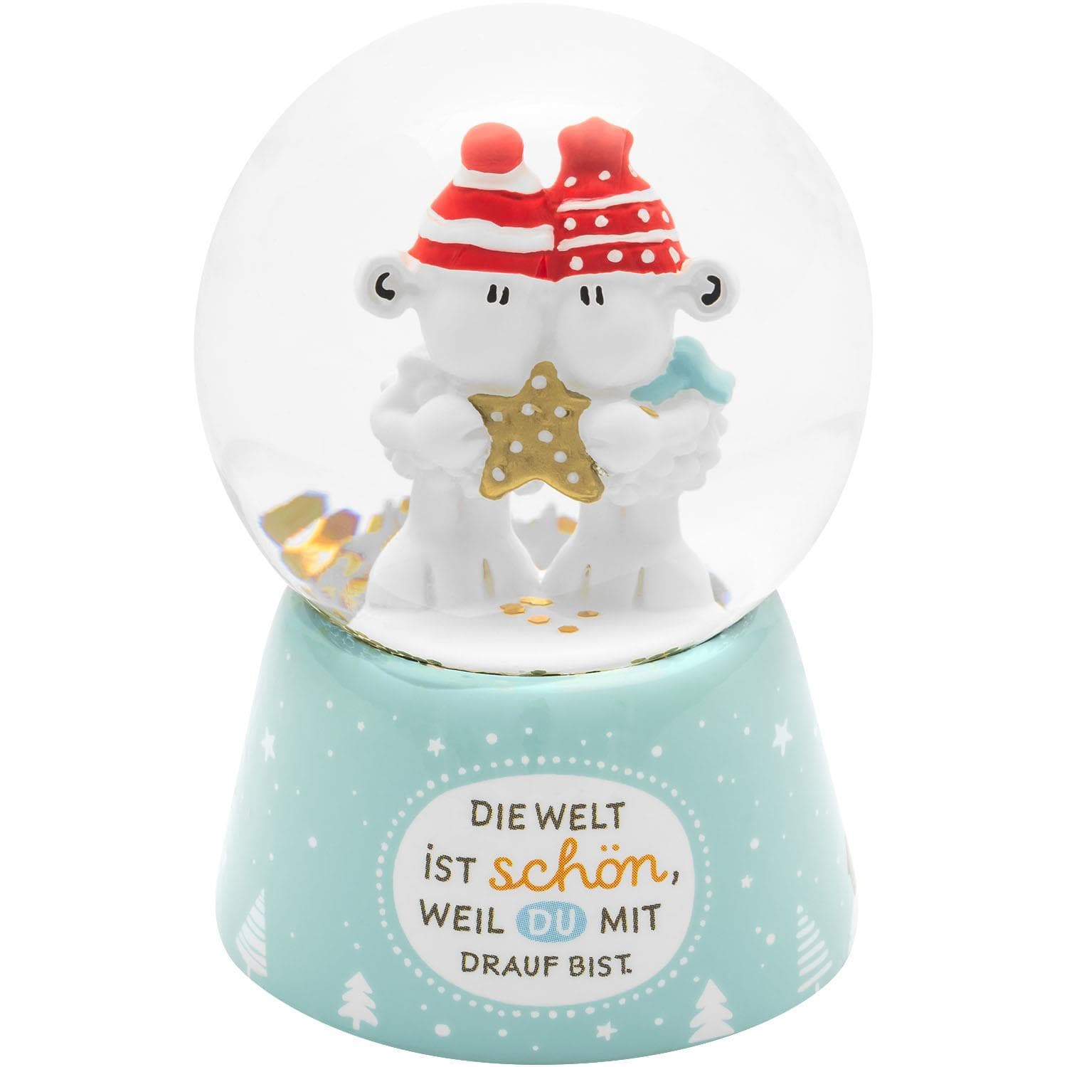 sheepworld Traumkugel »Die Welt ist schön, weil du mit drauf bist!«