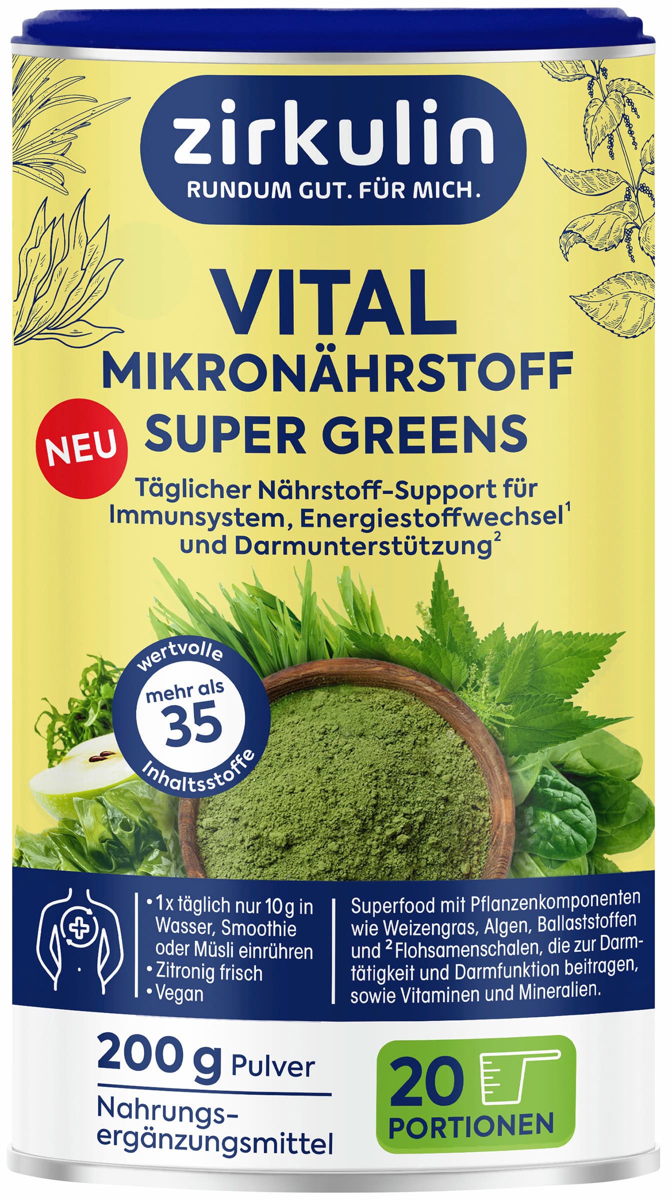 Zirkulin Vital Mikronährstoff Super Greens
