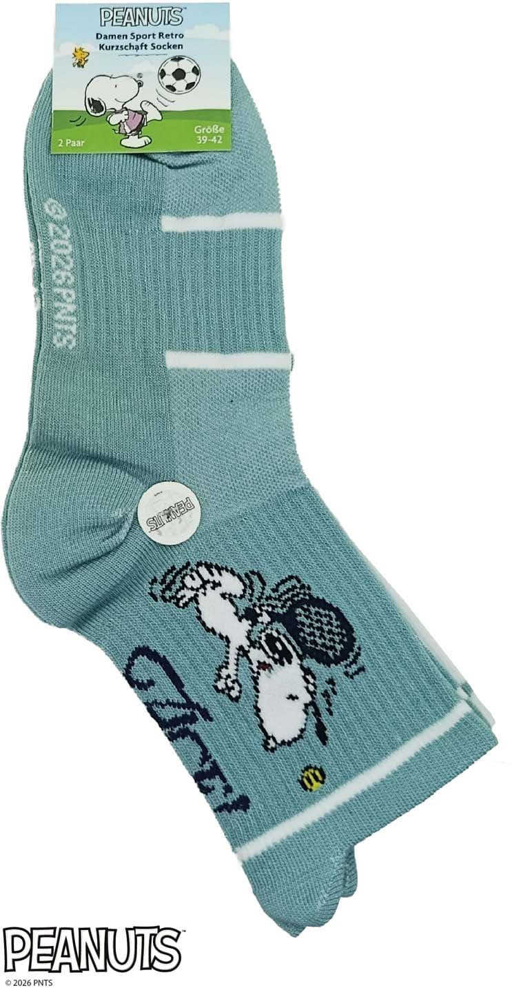 Peanuts Damen Kurzsocken Retro 2er Pack