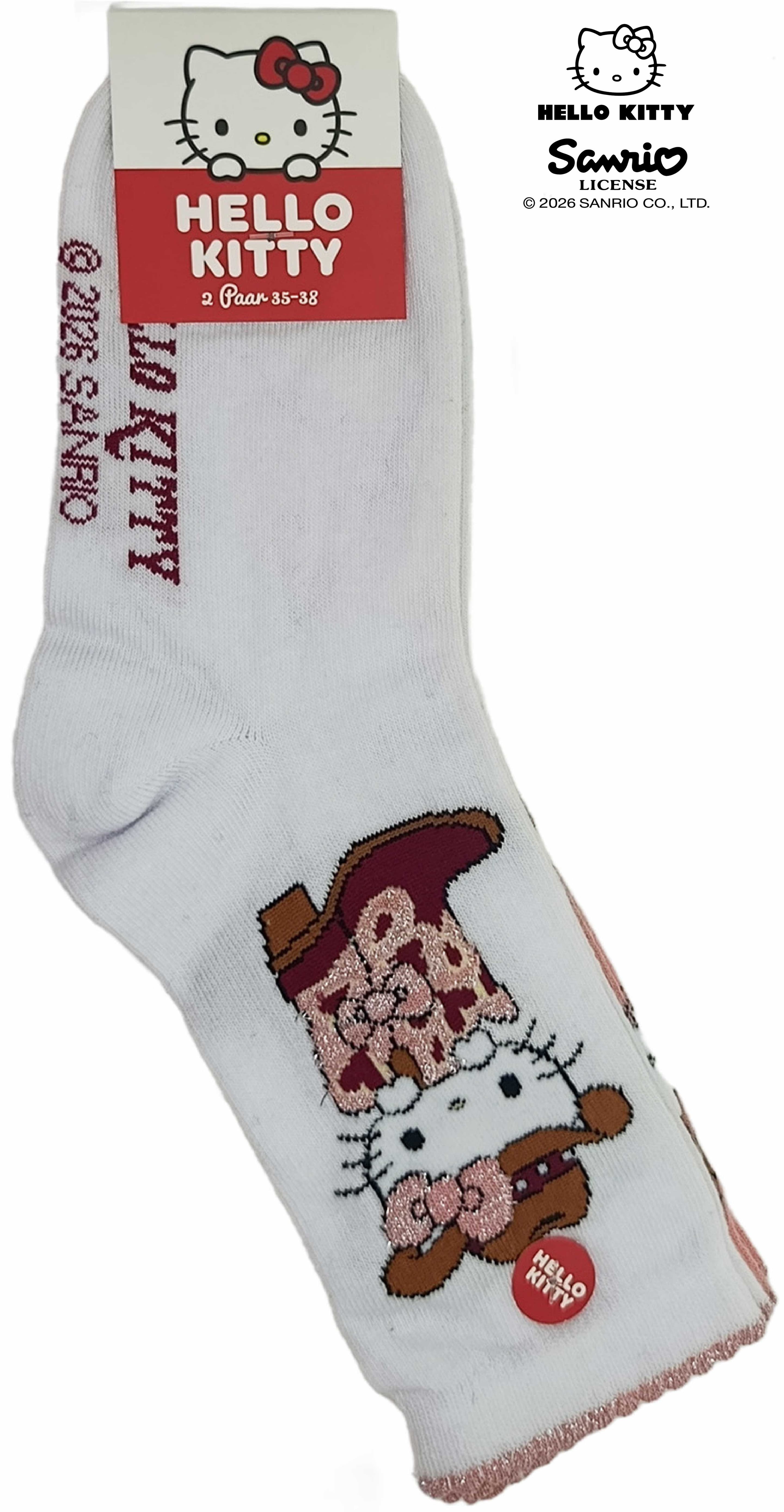 Hello Kitty Damen Socken 2er Pack